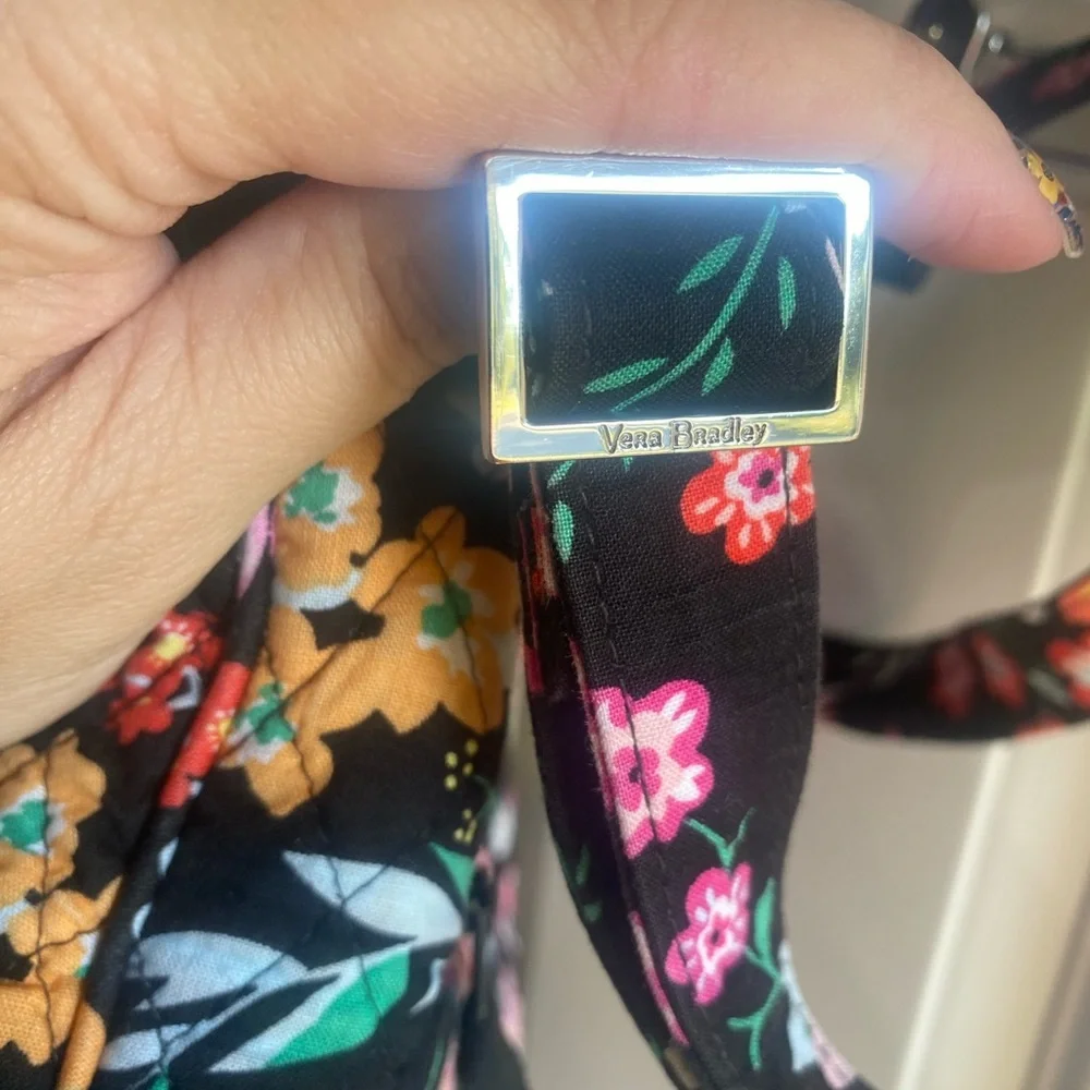 Vera Bradley Tangerine Twist Crossbody Messenger Bag Quilted Floral Colorful - Picture 10 of 12